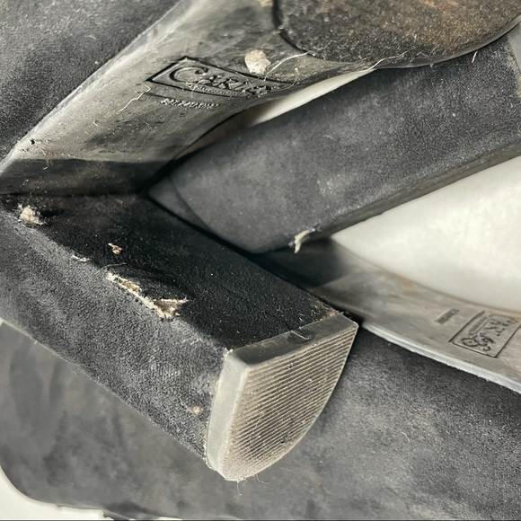 Carlos Santana Lace Up Chunky Heel Faux Suede Boot Size 10 - Picture 7 of 10